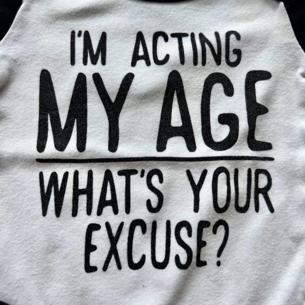 4/$10 - Babies with Attitude “I’m Acting My Age” Cotton Unisex Baby Onesie Bodys